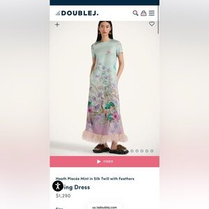La double J swing dress with feather